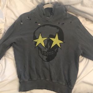 Skull with stars sweatshirt